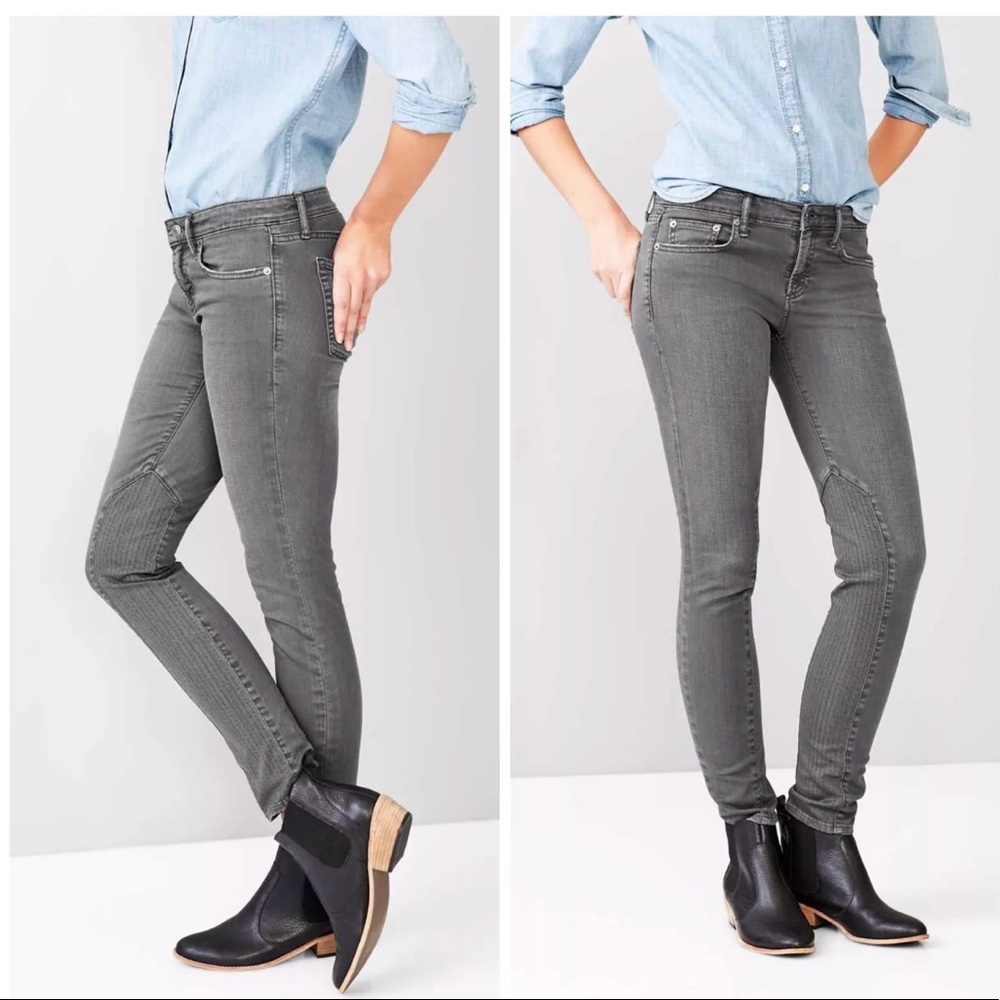 Gap Always Skinny Grey Moto Jeans SZ 34